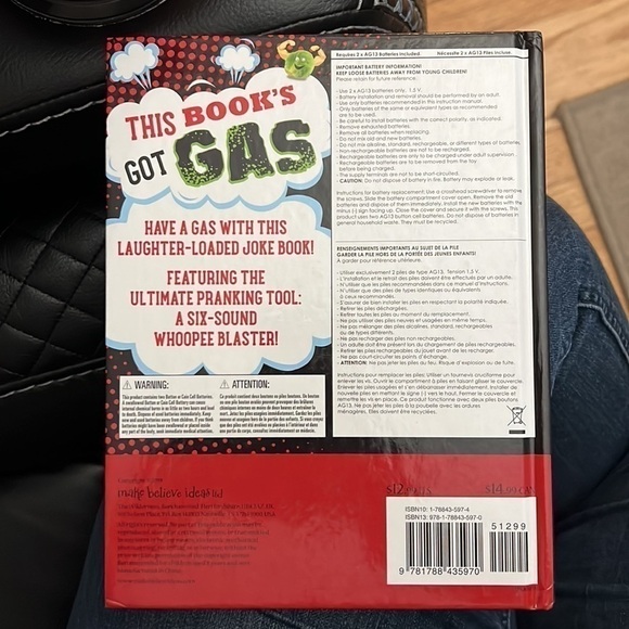 KIDS Joke book “This book’s got gas” funny jokes missing fart maker - Picture 2 of 3
